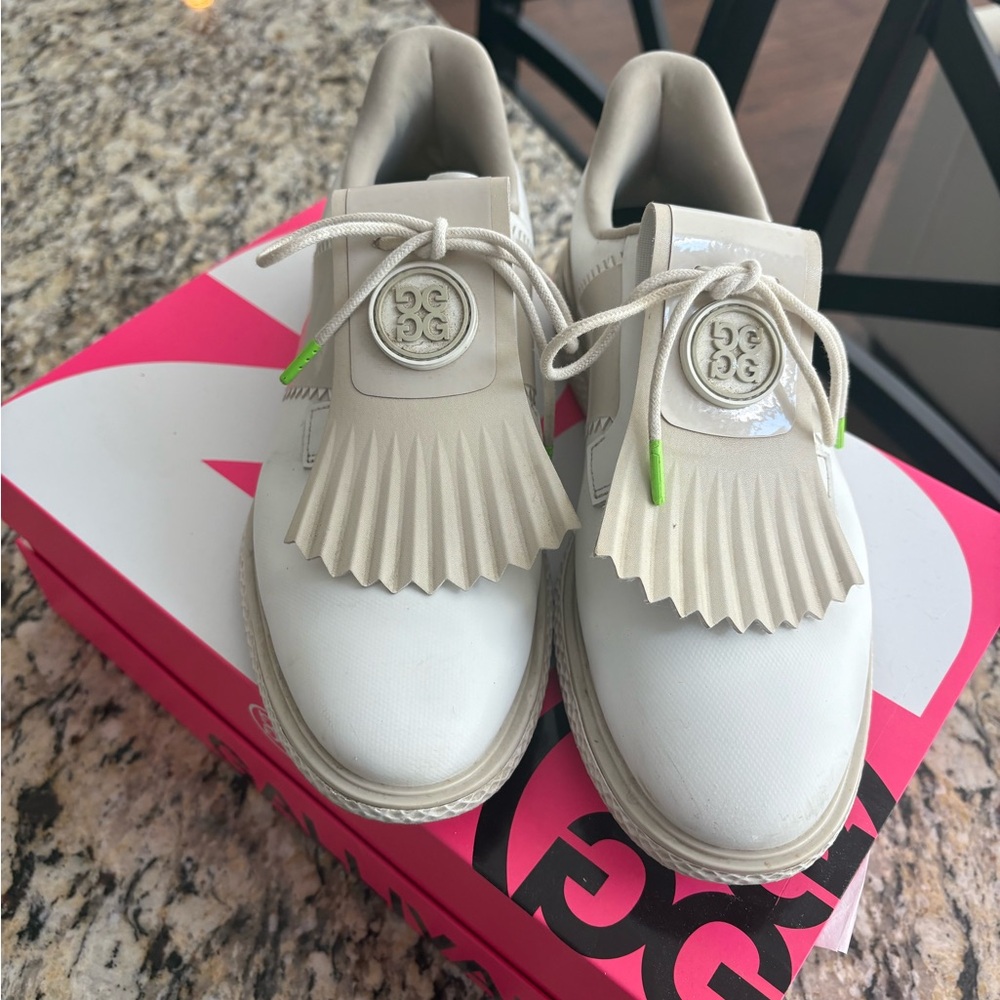 G/FORE White and Cream Athletic Shoes
